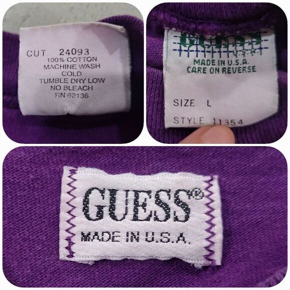 Guess Vintage Athletic Dept.90s T-shirt(N005)-Size L for Men - Picture 6 of 7